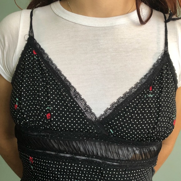 Long black with rose print dress - Picture 2 of 2